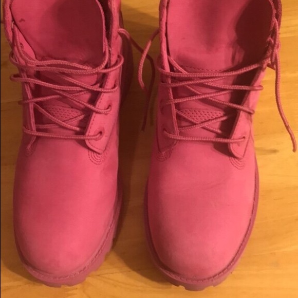 pink timberlands size 5